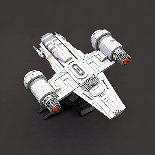 Bulokeliner Modelo de nave espacial, 1436 piezas, grande, Sci-Fi Super Star espacial MOC 80727, modelo espacial, con bloques de montaje, compatible con Lego 75292 Razor Crest