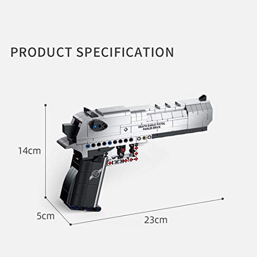 Bulokeliner Técnica 360 piezas 1:1 Simulationswaffe Bausteine Blaster Bricks Toy, aprendizaje de tiro, compatible con Lego