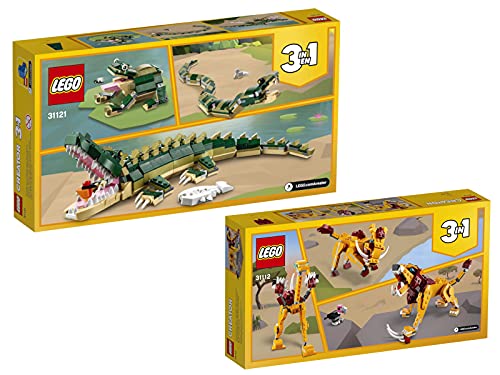 Bundles Brickcomplete Lego 31121 - Juego de 2 figuras de cocodrilo y león salvaje