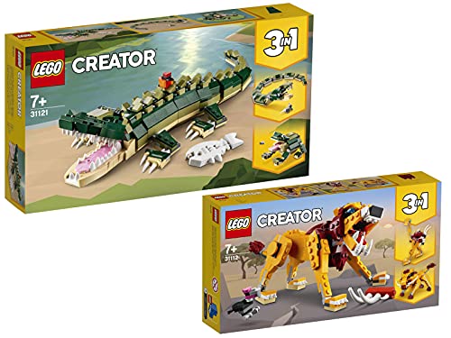 Bundles Brickcomplete Lego 31121 - Juego de 2 figuras de cocodrilo y león salvaje