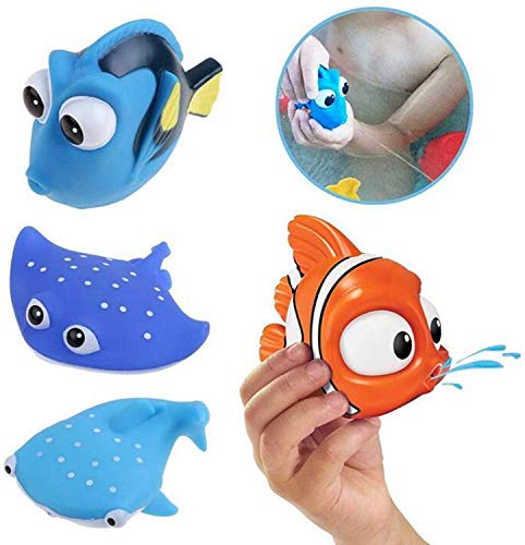 Buscando a Dory Nemo juguetes de baño para bebés y niños pequeños, ducha y natación, 6 unidades