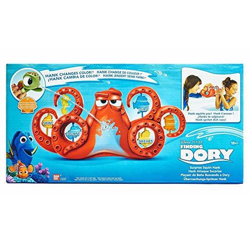 Buscando a Dory - Playset de baño Hank, Color Rojo (Bandai 36600)