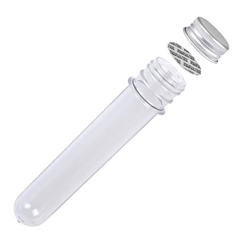 BUYGOO 15 Piezas Tubos de ensayo Transparente 40 ml Tubos de Prueba con Tapa de presión Bueno Sellado Recipiente de Almacenamiento