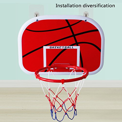 BUYGOO Canasta Baloncesto Infantil Habitacion con Aros Balón y Bomba, Mini Juguetes Deportivos para Interiores y Exteriores