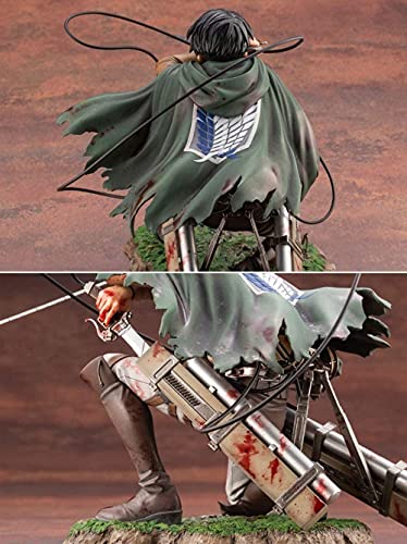 BZL POP Ataque contra Titán Levi Beato Ackerman Capitán Figurine Attack en el Personaje de Titan PVC Estatuas de estatuillas de PVC para Recopilar Regalos Ackerman Personajes 17cm