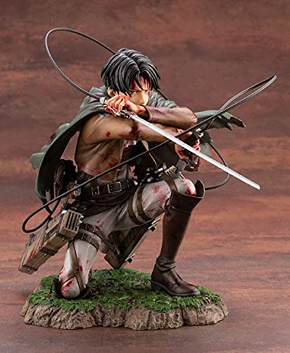 BZL POP Ataque contra Titán Levi Beato Ackerman Capitán Figurine Attack en el Personaje de Titan PVC Estatuas de estatuillas de PVC para Recopilar Regalos Ackerman Personajes 17cm