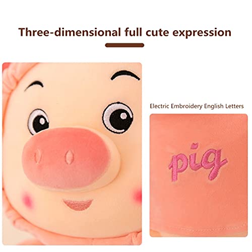 CACAIMAO Cute Pink Piggy Plush Toy Clothes Piggy Dolls Niños Almohadas Muebles para El Hogar Regalos Creativos para Adultos Y Niños Height 35cm