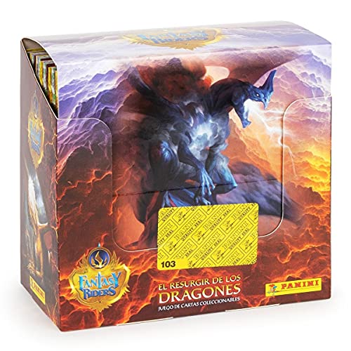 Caja DE 50 Sobres Fantasy Riders 3-El Resurgir de los Dragones - Juegos de Cartas Coleccionables