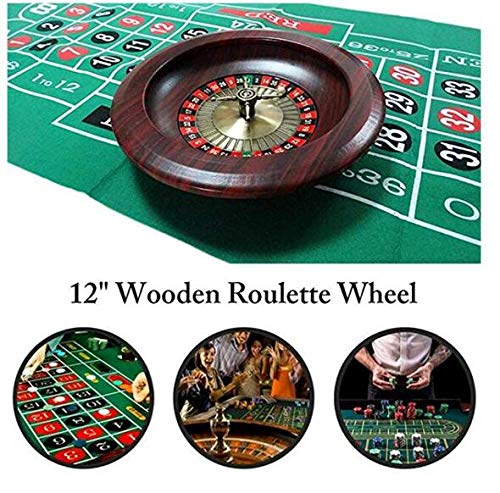 Cakunmik Ruleta Ruleta Mesa Diversión Entretenimiento Entretenimiento Tabla Juegos de Mesa de Madera Roulette Set Turning Table Kids Adult Draw Turn Disk