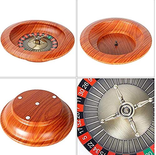 Cakunmik Ruleta Ruleta Mesa Diversión Entretenimiento Entretenimiento Tabla Juegos de Mesa de Madera Roulette Set Turning Table Kids Adult Draw Turn Disk