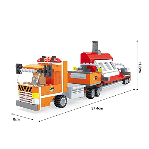 CALEN 42108 Technics Crane Trailer Vehículo, 1016 piezas móvil grúa camión juguete construcción vehículos Set de construcción, compatible con Lego Technics