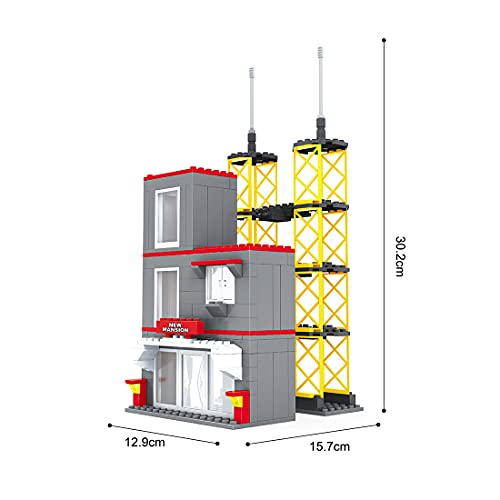 CALEN 42108 Technics Crane Trailer Vehículo, 1016 piezas móvil grúa camión juguete construcción vehículos Set de construcción, compatible con Lego Technics