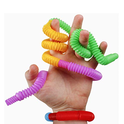 CaLeQi Mini Sensory Tube Juguetes Educativos para Niños Interesante Elástico Diversión Aliviar el Estrés Juguetes TDAH Juguetes Creativos Niños y Niñas Con Autismo Y Desatención 8pcs