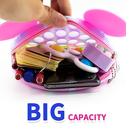 CaLeQi Pop it Push Bubble Bolsa de Hombro, Fidget Sensory Toy Bag Simple Dimple Toy Bag Sensory Bolsas de Hombro Sensoriales, Moda Creativa Diagonal Bolsa Juguetes de Mano