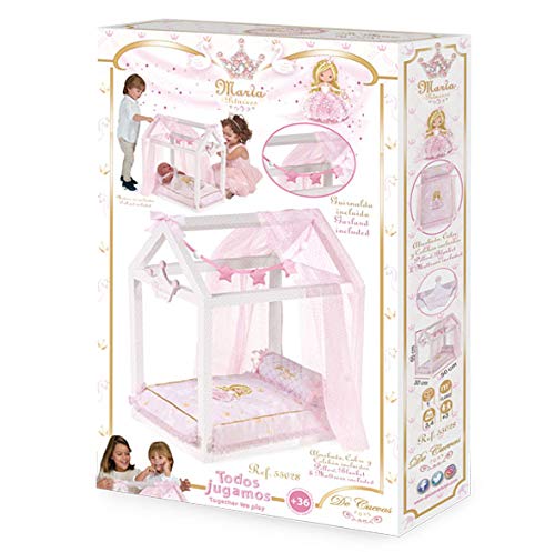 Cama Casita Madera de Muñecas María Decuevas 55028