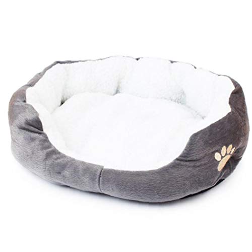 Cama Del Animal Doméstico Gris S Tamaño Suave Del Gato Del Perro Del Amortiguador Con Forro Polar Caliente Del Perrito Del Gatito Dormir De La Cama Del Animal Doméstico Cesta Cama Herramientas