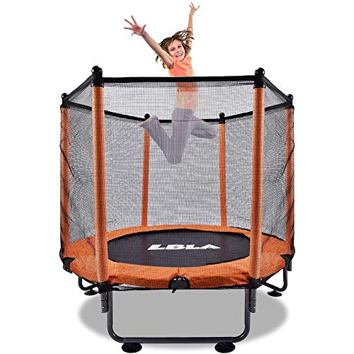 Cama elástica para niños de 48'', Cama elástica Plegable con Red de Seguridad y Espuma anticolisión, Cama elástica para niños Que saltan y entrenan en Actividades de Interior/Exterior para 4-15 años