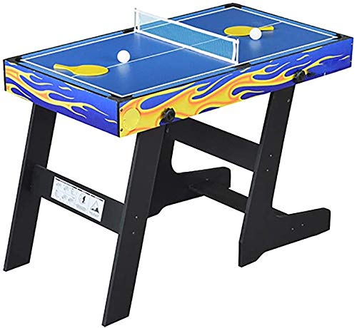 CARACHOME Mesa multijuego Plegable 5 en 1, Billar/Bolos y Ping Pong/futbolín/tejo para Adultos y niños, Juegos de Oficina en casa