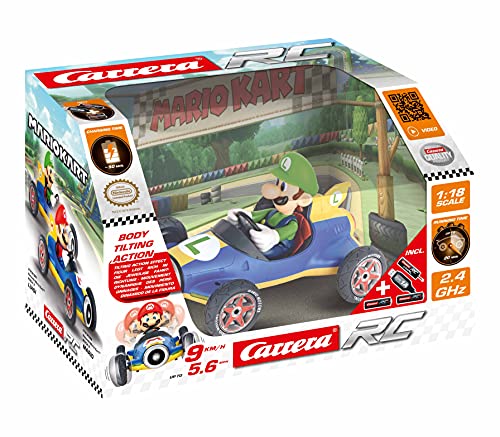 Carrera RC- 2,4GHz Mario Kart Mach 8, Luigi Coche de Juquete con Control Remoto, Multicolor (Carrera Toys GmbH 370181067)