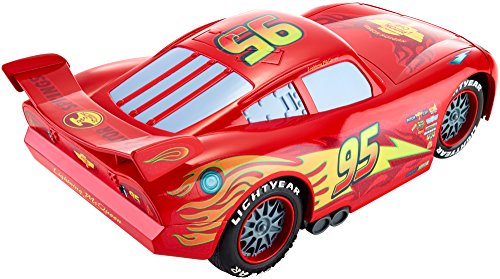 Cars 2- Cars The Movie Rayo Mcqueen Carreras y derrapes, Color Rojo/Negro, (Mattel DPL07)