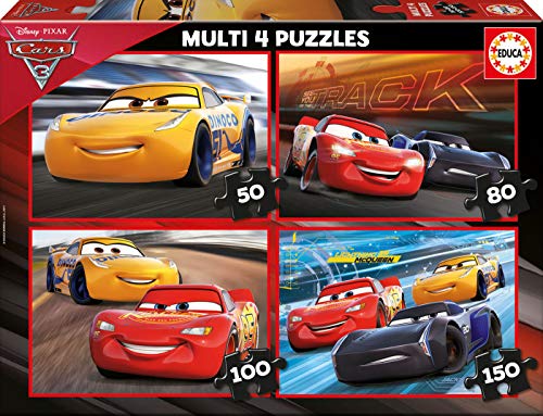 Cars The Movie peliculas y TV Multipuzzle, 50-80-100-150 Piezas (Educa Borrás 17179)