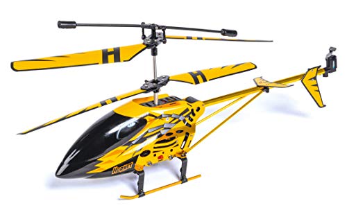 Carson Easy Tyrann Hornet 350 500507139 - Helicóptero teledirigido (2,4 GHz, Incluye Pilas y Mando a Distancia, 100% Listo para Volar), Color Amarillo