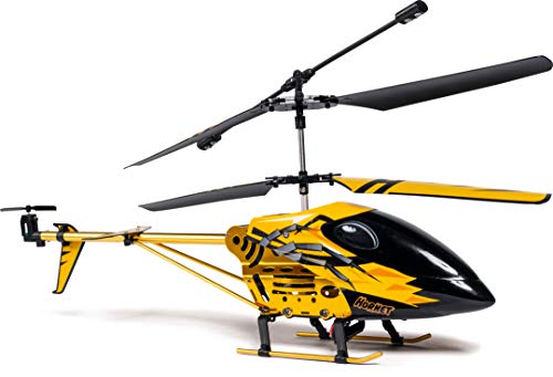 Carson Easy Tyrann Hornet 350 500507139 - Helicóptero teledirigido (2,4 GHz, Incluye Pilas y Mando a Distancia, 100% Listo para Volar), Color Amarillo