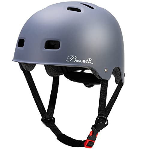 Casco Bicicleta, Casco de monopatín Ajustable multideportivo para niños jóvenes Adultos, Resistencia al Impacto ventilación Seguridad Casco Protector para patineta BMX Patinaje sobre Ruedas en línea