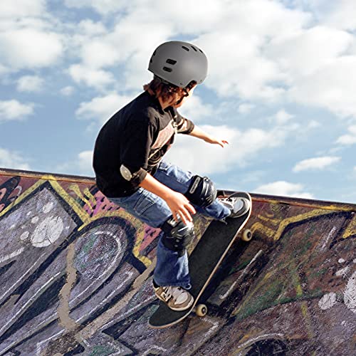 Casco Bicicleta, Casco de monopatín Ajustable multideportivo para niños jóvenes Adultos, Resistencia al Impacto ventilación Seguridad Casco Protector para patineta BMX Patinaje sobre Ruedas en línea