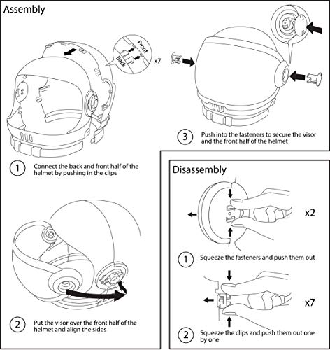 Casco de Astronauta con Visera Móvil Juego de Juguete de Simulación para niños.