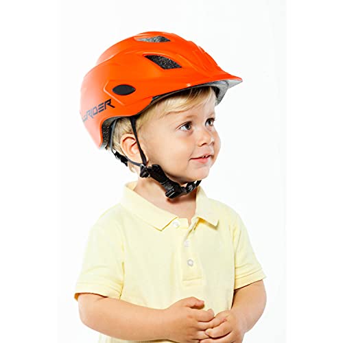 Casco Infantil MOLTO con Luz de Seguridad, con 3 Diferentes Posiciones, de 5 a 12 años, Fabricado en ABS y Resistente a los Golpes y Ajustable. Medidas de 52-58 cm