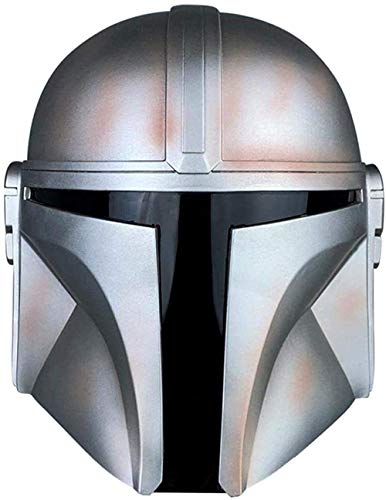 Casco Mandalorian SW Inyección Moldeado Modelo Mascarilla de PVC Duro Adulto Halloween Cosplay Accesorios de Disfraz de Merchandise (Oro)