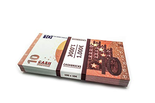 Cashbricks® 100 x €10 Euro Dinero de Juguete