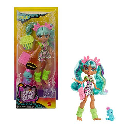 Cave Club Rockelle Muñeca con accesorios de juguete y de moda, incluye mascota (Mattel GWT25)