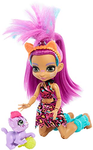 Cave Club Wild About Cats con muñeca, mascota y accesorios para niños y niñas +4 años (Mattel GNL95)