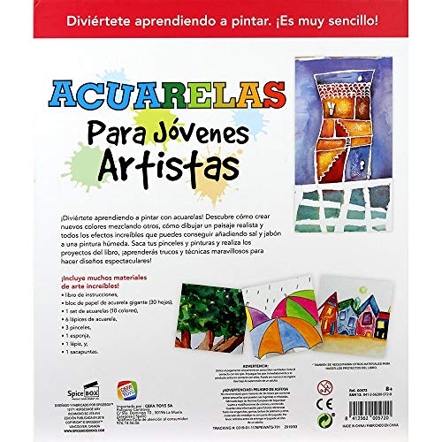 Cefa Toys Jovenes Artistas, Petit Picasso Pintura con Acuarelas, Color Blanco, 42 Unidad (Paquete de 1) (Spice Box 572)