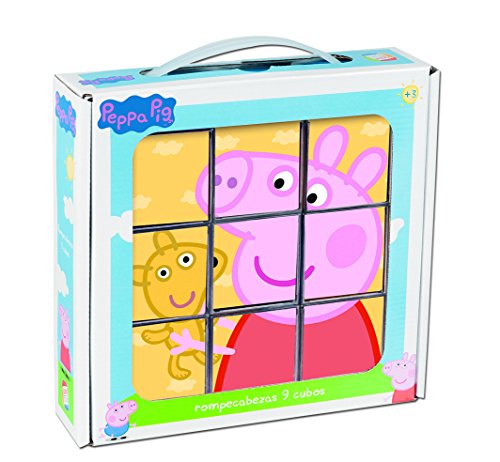 Cefa Toys Peppa Pig Rompecabezas, 9 Cubos, Multicolor, Miscelanea (88233)