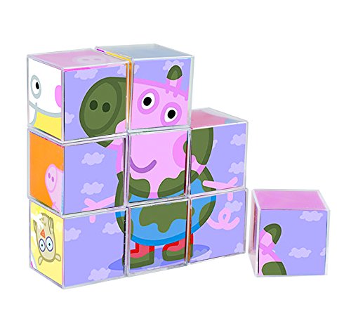 Cefa Toys Peppa Pig Rompecabezas, 9 Cubos, Multicolor, Miscelanea (88233)