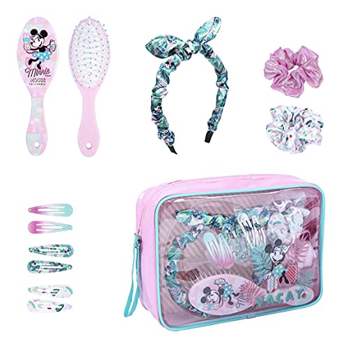 CERDÁ LIFE'S LITTLE MOMENTS Beauty line minnie Set De Belleza Bolsito Accesorios Minnie, Rosa Y Azul