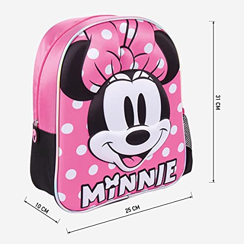 CERDÁ LIFE'S LITTLE MOMENTS Botella de Agua Infantil de Minnie Mouse-Licencia Oficial Disney para Niñas, Rojo, Mochila Recomendada 3-6 años, en Edad de Preescolar