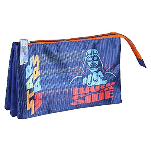 CERDÁ LIFE'S LITTLE MOMENTS - Estuche Triple Escolar Darth Vader Star Wars - Licencia Oficial de Disney Studios, Multicolor, Infantil (CRD-2100003079)