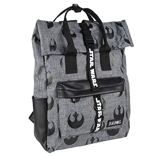 CERDÁ LIFE'S LITTLE MOMENTS - Mochila Casual Travel de Star Wars de Color Gris - Mochila 42 cm | Licencia Oficial Disney Studios, Infantil (CRD-2100002868)