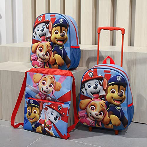 Cerdá, Mochila con Ruedas Infantil 3D de Paw Patrol-Licencia Oficial Nickelodeon Unisex niños, Multicolor, 260X310X100MM