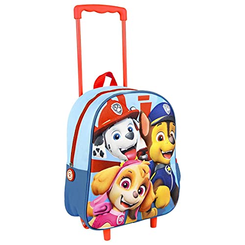 Cerdá, Mochila con Ruedas Infantil 3D de Paw Patrol-Licencia Oficial Nickelodeon Unisex niños, Multicolor, 260X310X100MM