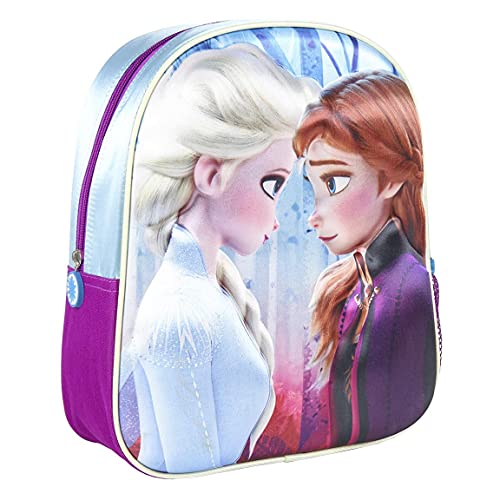 Cerdá, Mochila Infantil 3D Frozen de Color Azul-Licencia Oficial de Dinsey Studios Unisex niños, Multicolor, 260X310X100MM