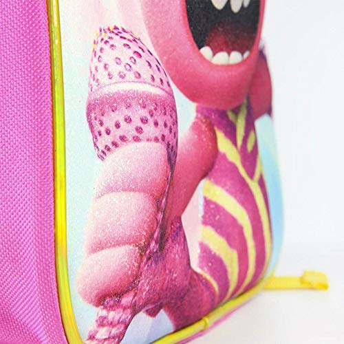 Cerdá, Mochila Infantil Trolls 3D con Purpurina-Licencia Oficial Dreamworks Studios Unisex niños, Multicolor, 260X310X100MM