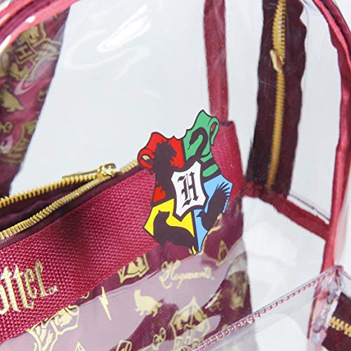 Cerdá - Mochila Transparente de Harry Potter con Compartimento Interior Impreso