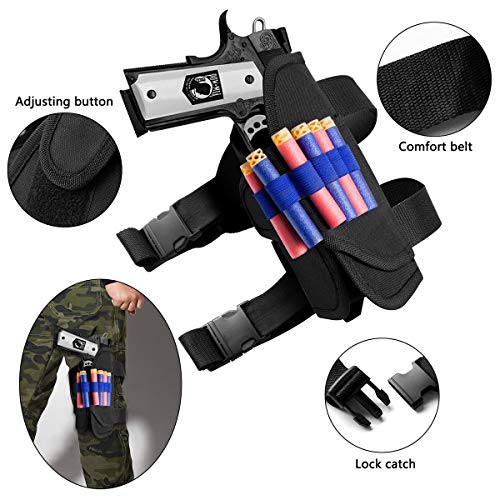 Chaleco Táctico Kit De Chaqueta, por Nerf Guns N-Strike Elite con Chaleco Táctico, Bolso De La Cintura, Muñequeras, Recarga Rápida De Imágenes, Vidrios Protectores, Recarga Suave Dardos