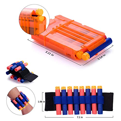 Chaleco Táctico Kit De Chaqueta, por Nerf Guns N-Strike Elite con Chaleco Táctico, Bolso De La Cintura, Muñequeras, Recarga Rápida De Imágenes, Vidrios Protectores, Recarga Suave Dardos