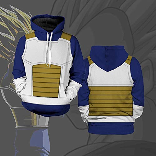 Charous Sudaderas con Capucha de Anime Dragon Ball Cosplay, Nueva Sudadera con Capucha Unisex con Estampado 3D de 2021 Utilizada para Cosplay de Festival o Regalo